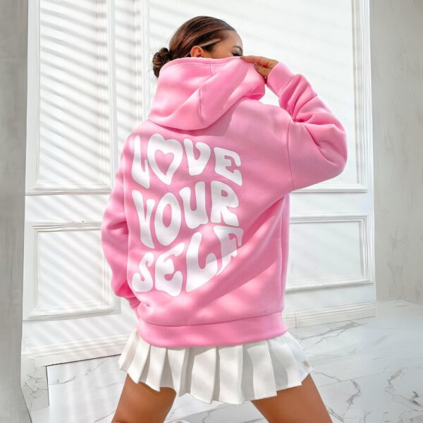 Love Yourself Mint Pink Hoodie