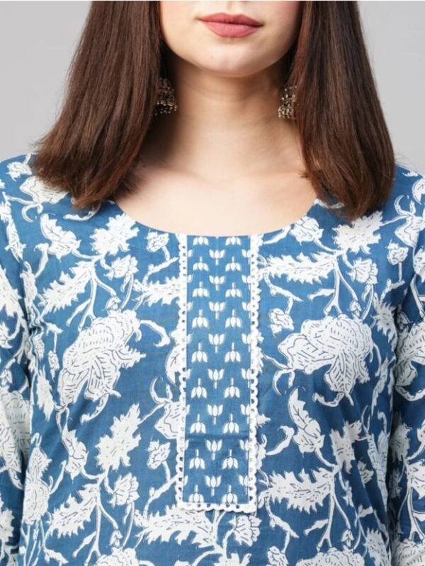 Women Viscose Rayon Kurta Pant Set - Image 5